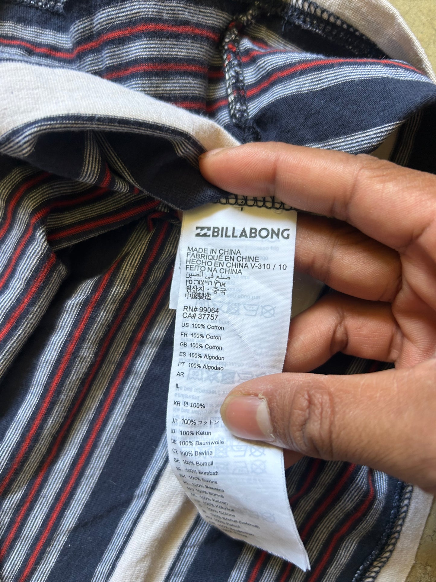 men's striped short-sleeve t-shirt from the brand Billabong Medium Purple