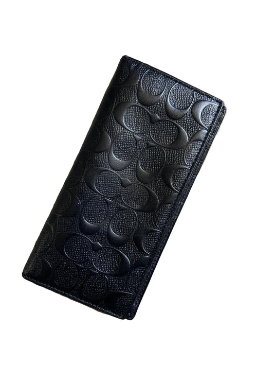 Coach Breast Pocket Wallet in Signature Crossgrain Leather, model number F75365 Black