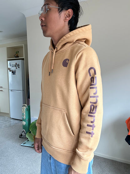 Carhartt Hooded Sweatshirt Brown Mustard Medium