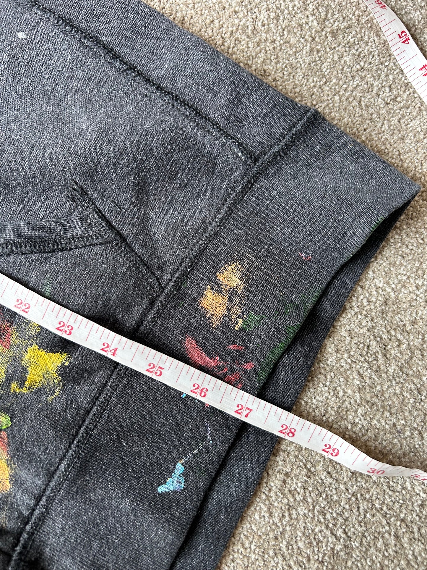 Ralph Lauren RL Custom Painted Grey Hoodie XL
