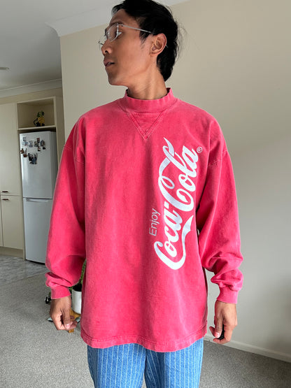vintage red Coca-Cola long-sleeved t-shirt or sweatshirt XL