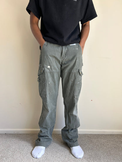 Vintage Carhartt Moss Green Pants size 32 waist 42 Length