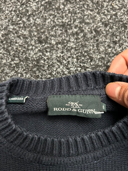 Gunn Crew Neck Sweat Knit Small Navy Blue