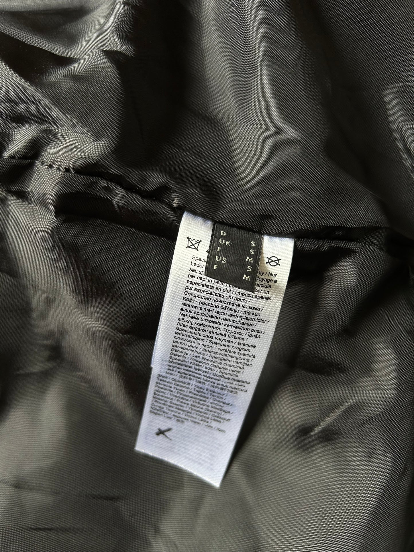 Esprit Leather Jacket Small Puffer Black