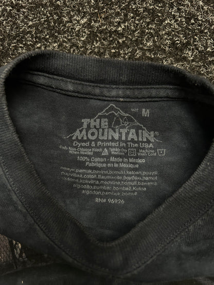The Mountain Wolf "Manimals" Graphic Blue Tie Dye T-Shirt. Men's Size Medium