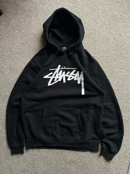 Vintage Stussy Hoodie Made in USA Black Large 9/10 Condition