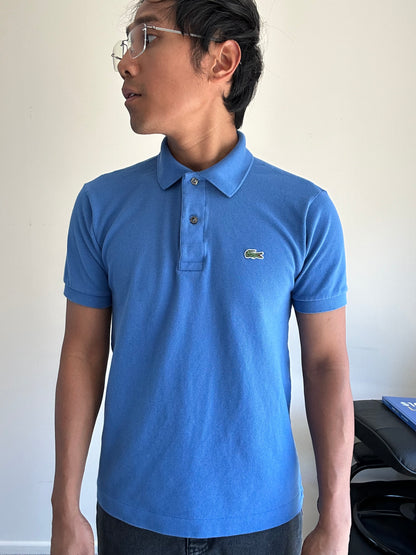 Lacoste Classic Fit L.12.12 Original Pique Polo Shirt in blue cotton Small