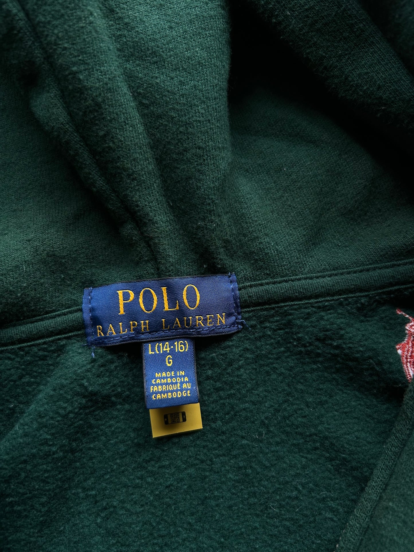 Polo RL Ralph Lauren Hoodie Green Small