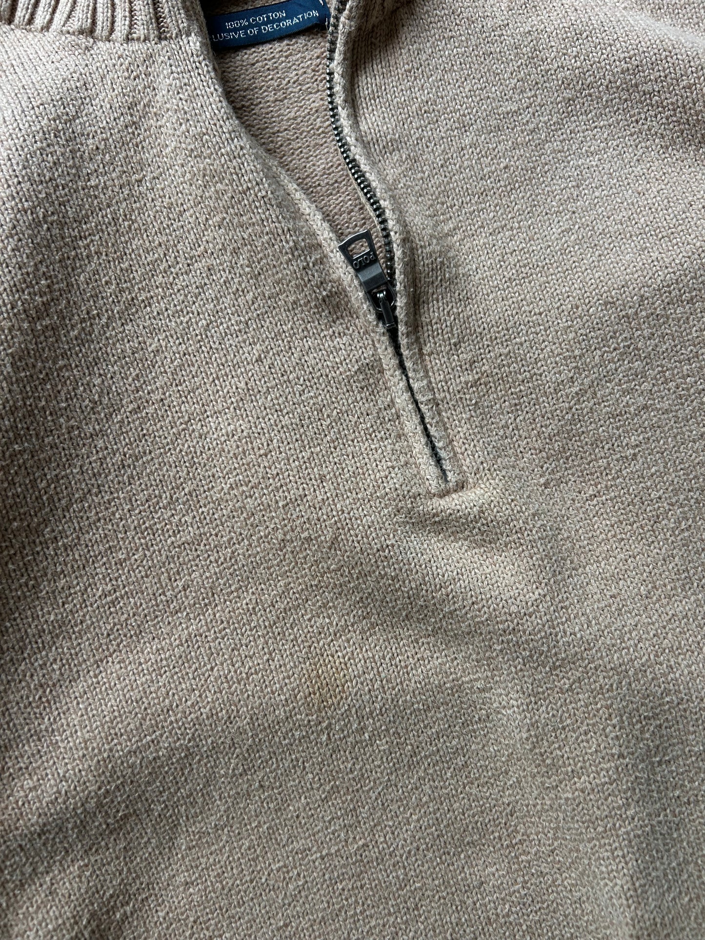 Ralph Lauren RL Quarter Zip size XXL Cream