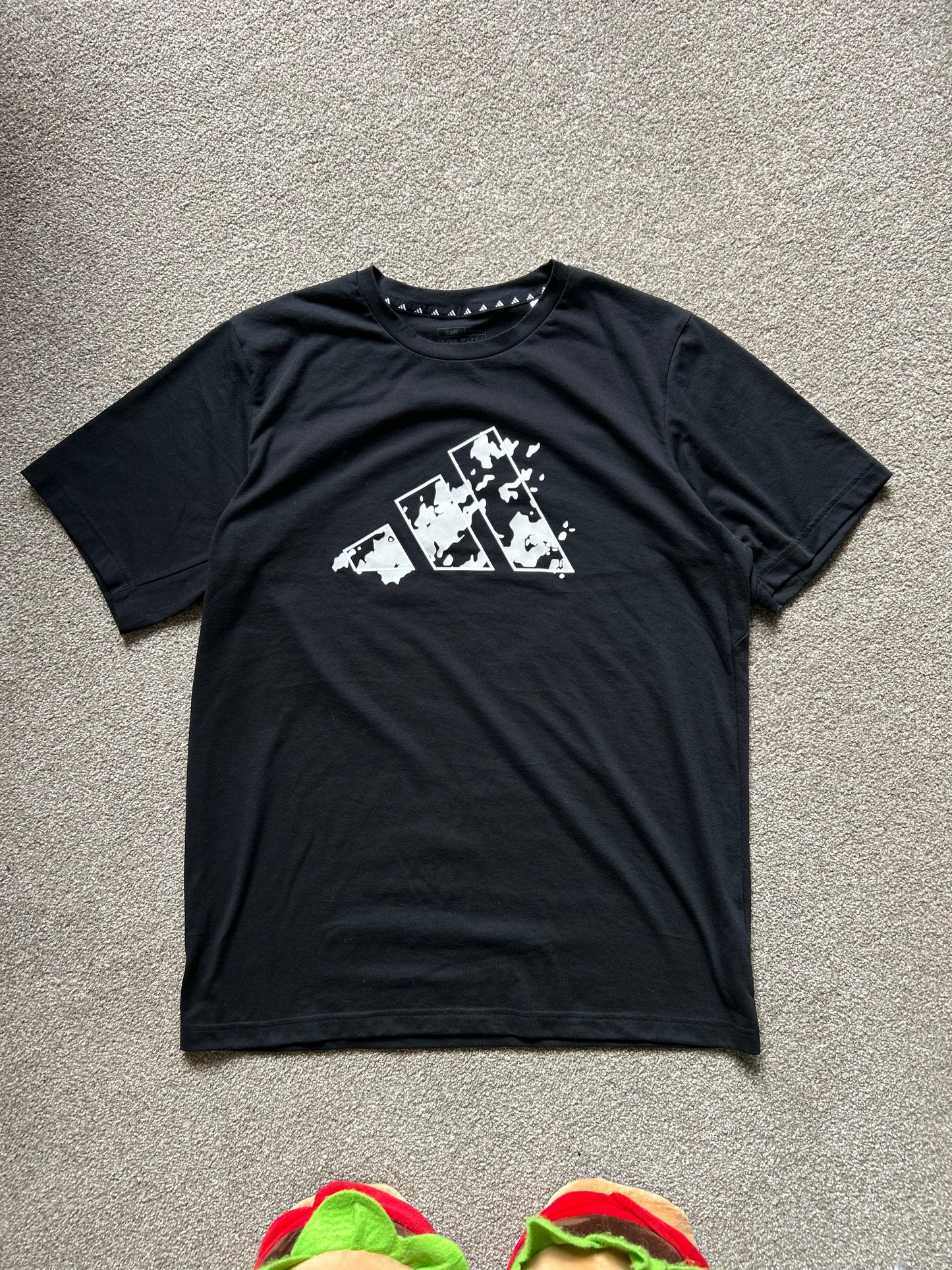 Adidas Essential Big Logo Tee Black Large