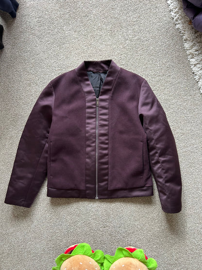 Cos Wool Jacket Coat Purple Medium