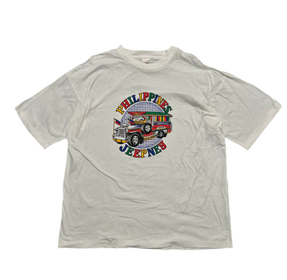 Vintage Philippines Jeepney Tee White XL