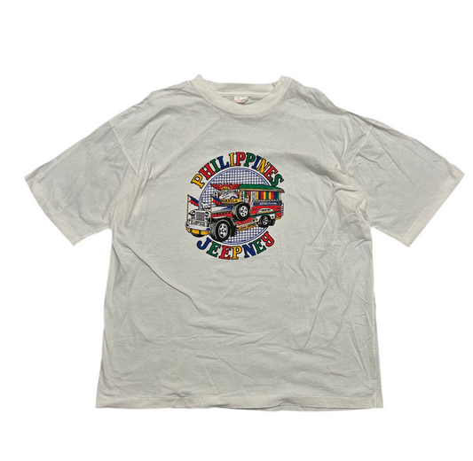 Vintage Philippines Jeepney Tee White XL