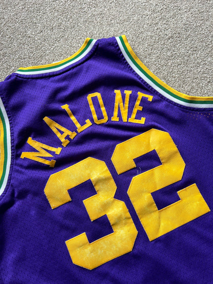Karl MALONE, Utah Jazz, Adidas HWC, NBA Basketball Jersey, Medium