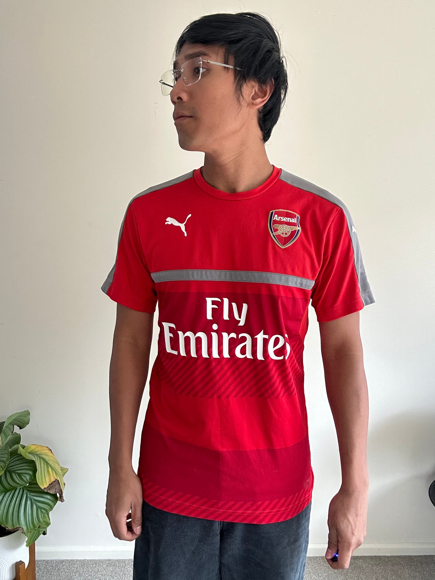 red Puma Arsenal F.C. 2016-17 training shirt Medium