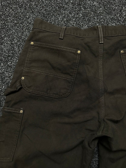 Carhartt Double Knee Dark Brown Custom Paint Pants size 38