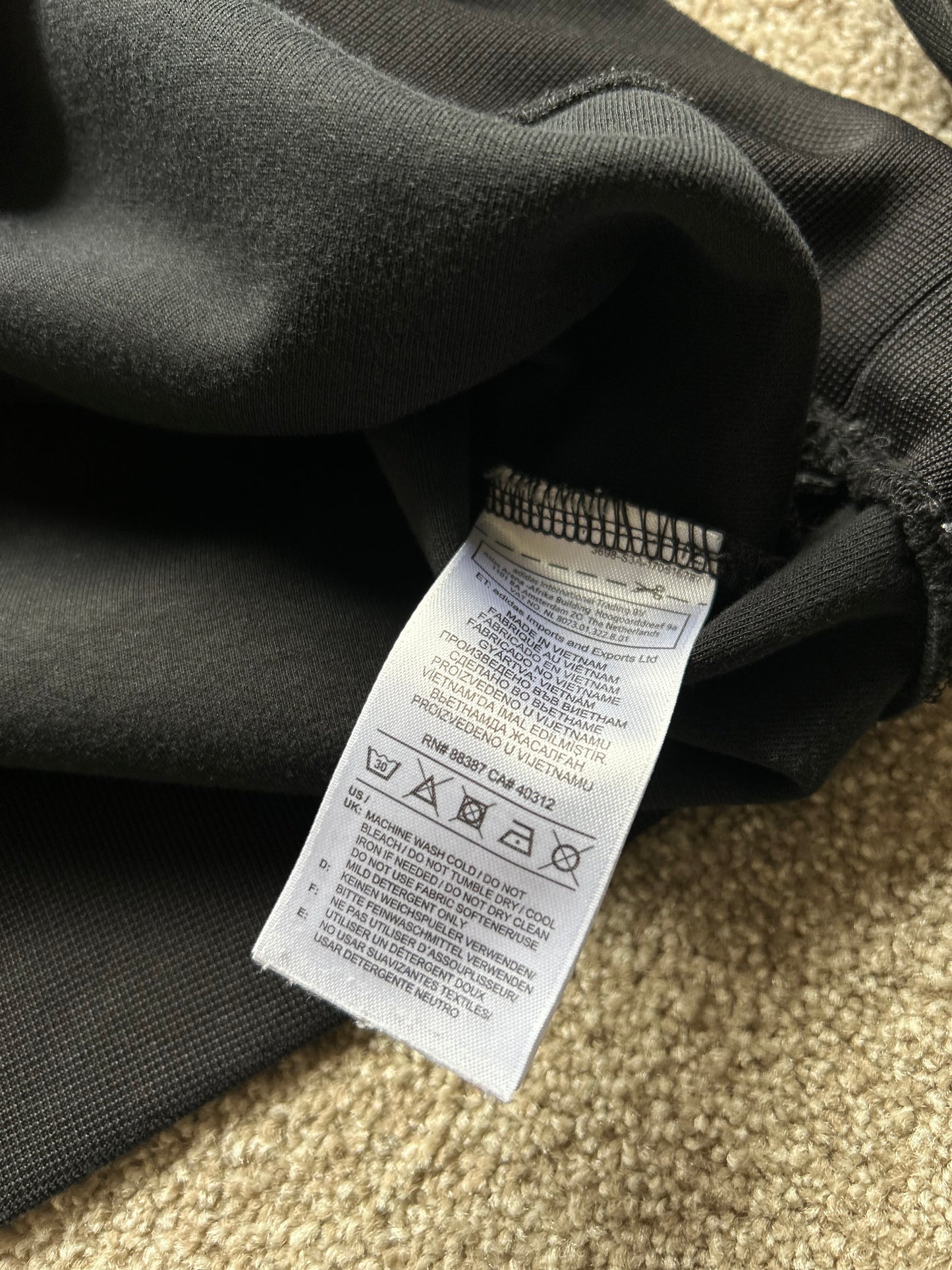 Adidas Trefoil Black and White Taped Crewneck Sweatshirt