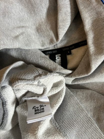 Lower hoodie featuring a distinctive yellow and blue logo patch on the hood and pocket Large Boxy