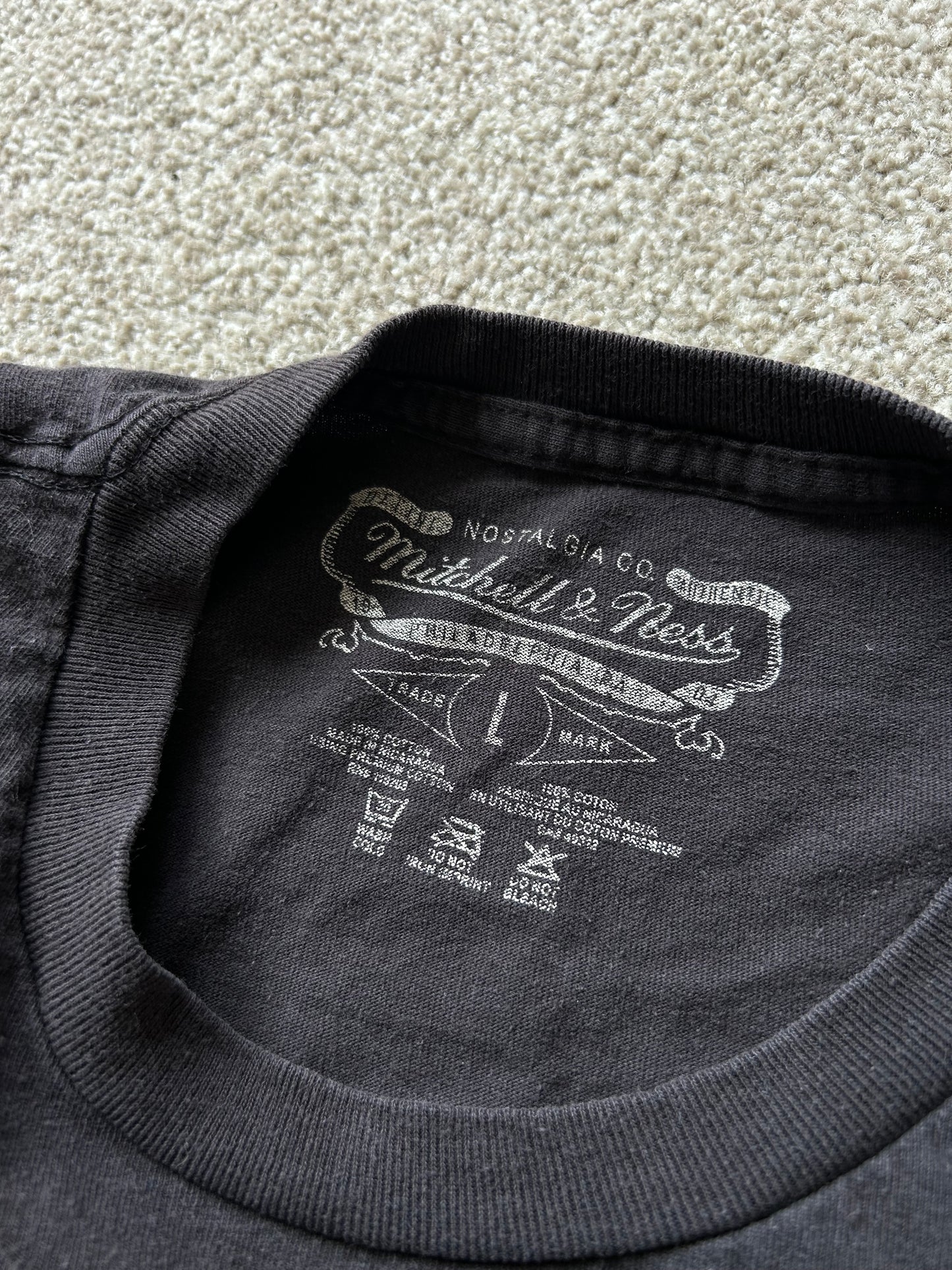 Anti Social Social Club x Mitchell & Ness NBA Logo Collage T-Shirt Faded Black Large