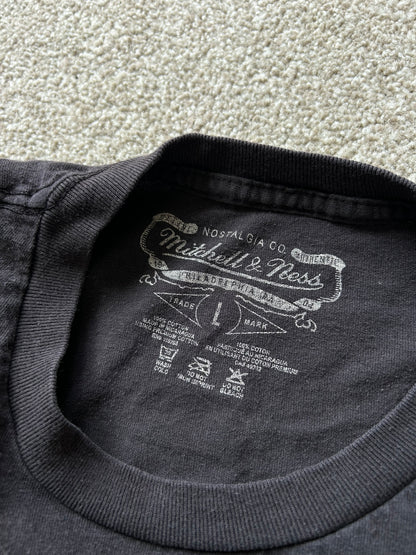 Anti Social Social Club x Mitchell & Ness NBA Logo Collage T-Shirt Faded Black Large