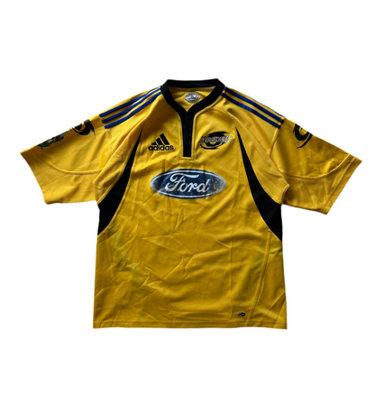 2007 2008 Hurricanes Rugby Union Shirt Adidas XL Yellow Ford