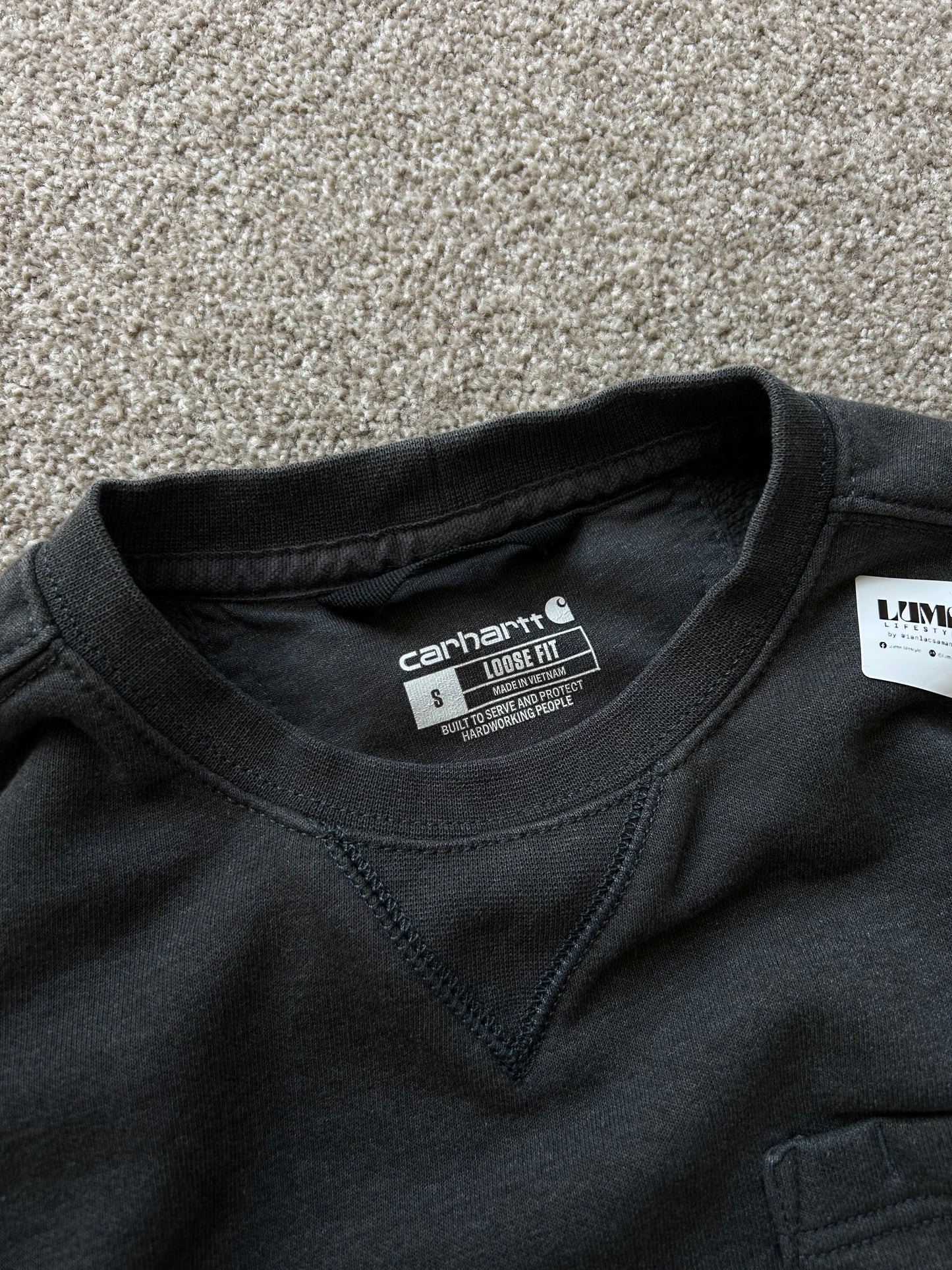 Carhartt Small Grey Pocket Tee Sweater