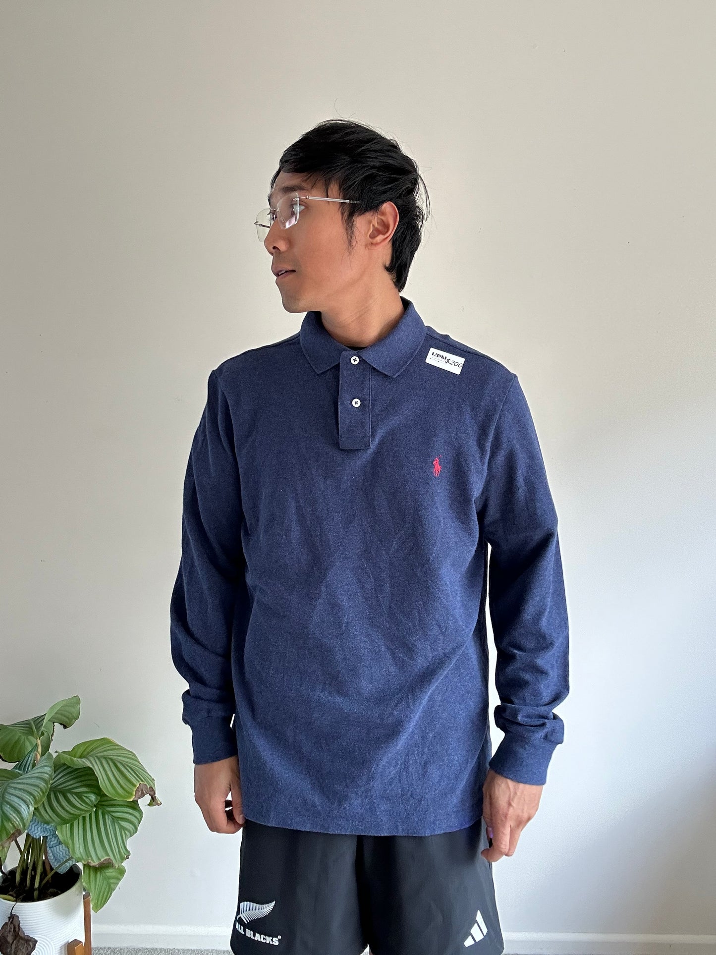 Ralph Lauren RL Longsleeve Polo Navy Blue Medium