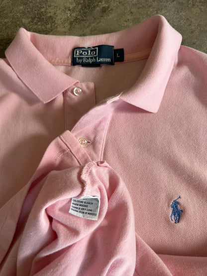pink Polo Ralph Lauren Iconic Mesh Polo Shirt size Large