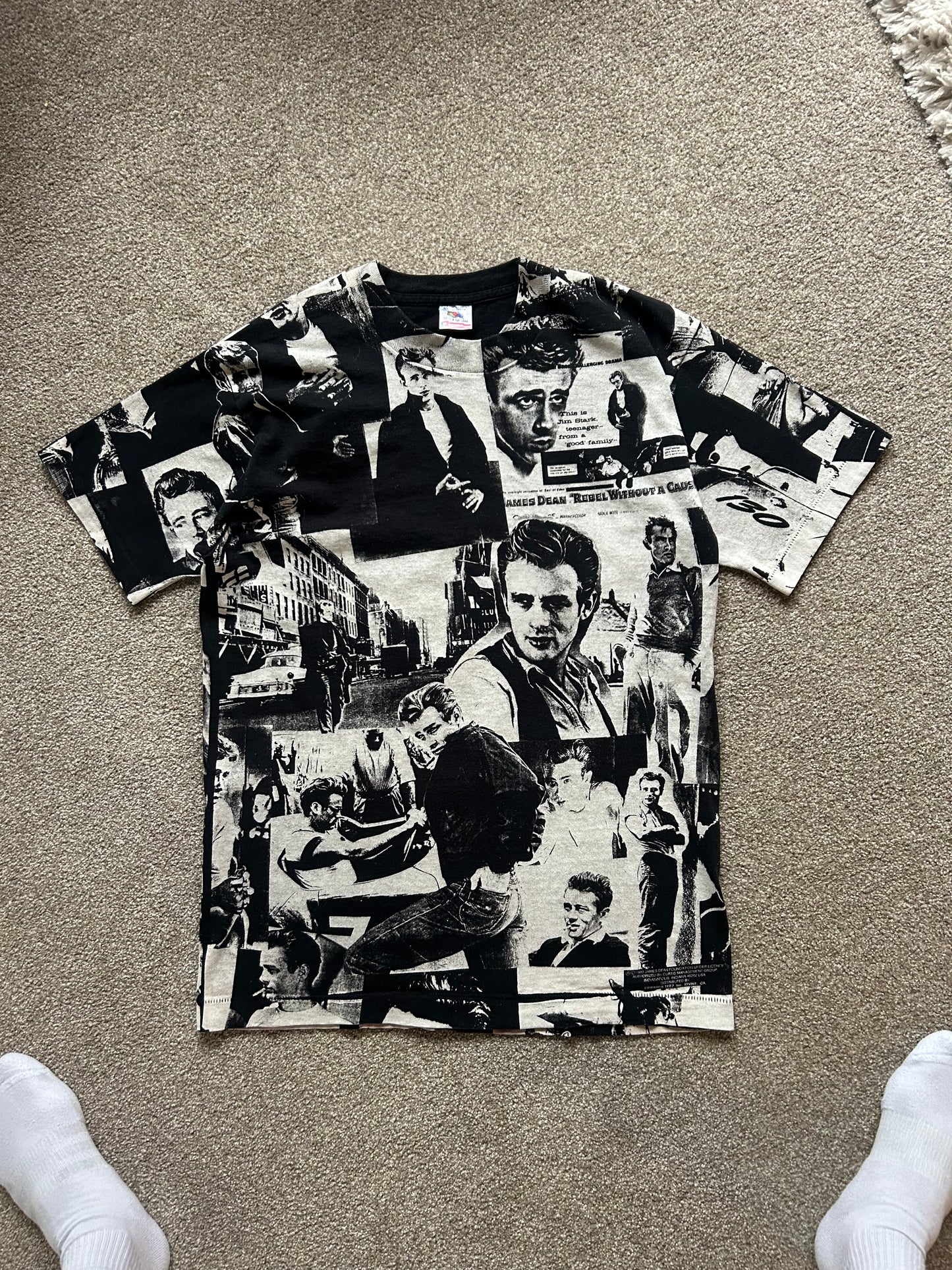 Vintage James Dean All Over Print FOTL Tag 1993 Medium Single Stitch