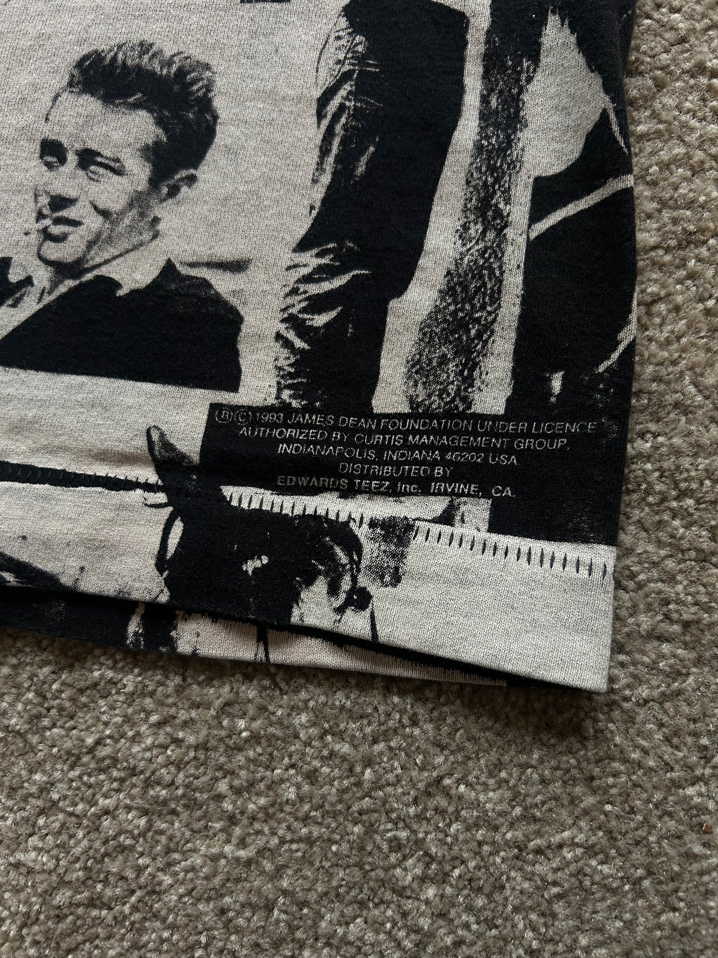 Vintage James Dean All Over Print FOTL Tag 1993 Medium Single Stitch