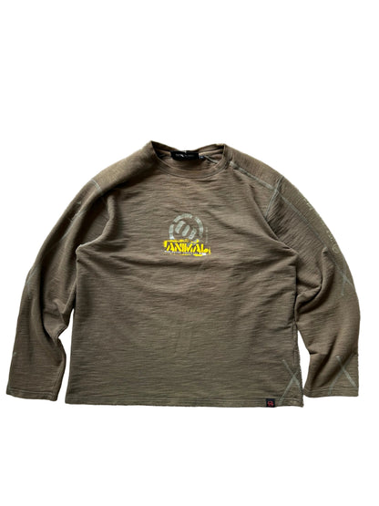 Y2K Animal Brown Large Sweater Skate Brand