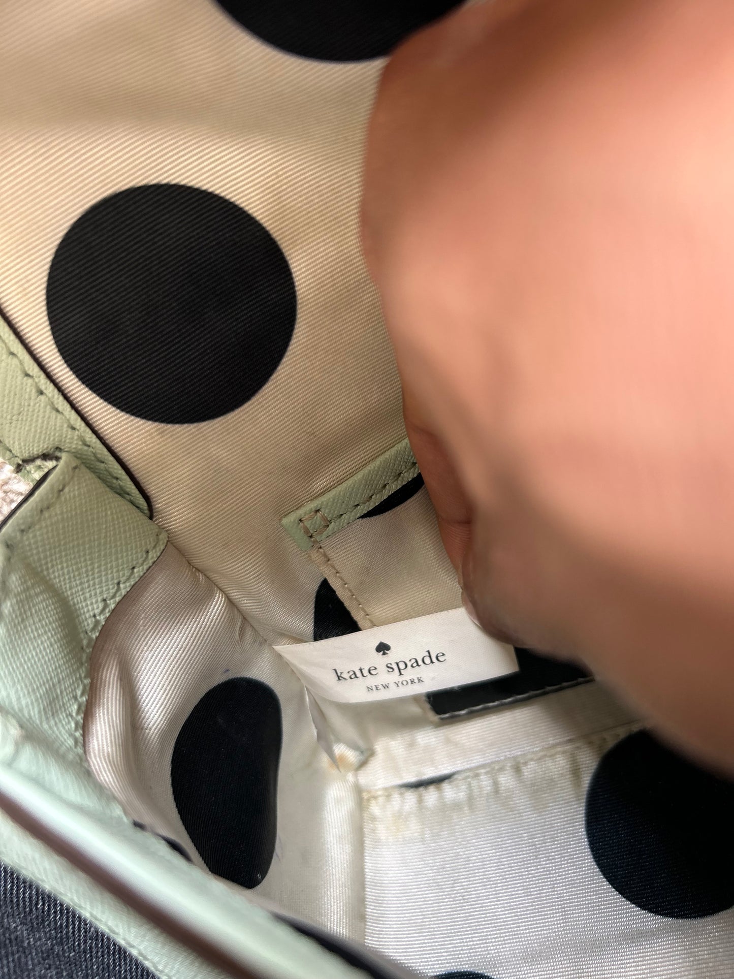 Kate Spade New York Cedar Street Magnolia crossbody bag in mint green leather