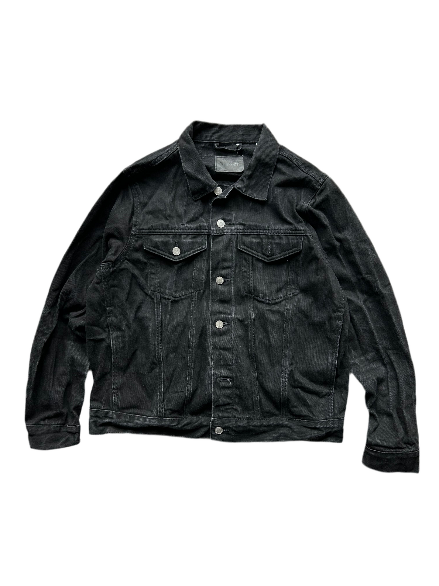 Weekday Relaxed Fit Denim Jacket Black Large