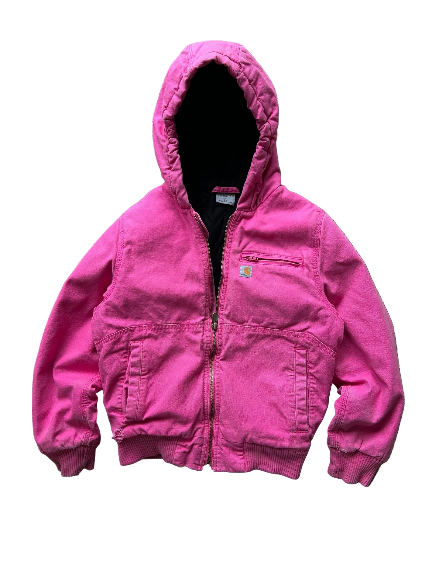Carhartt Pink Canvas Active Jacket Quilted Lined Pink Women's XS 10-12