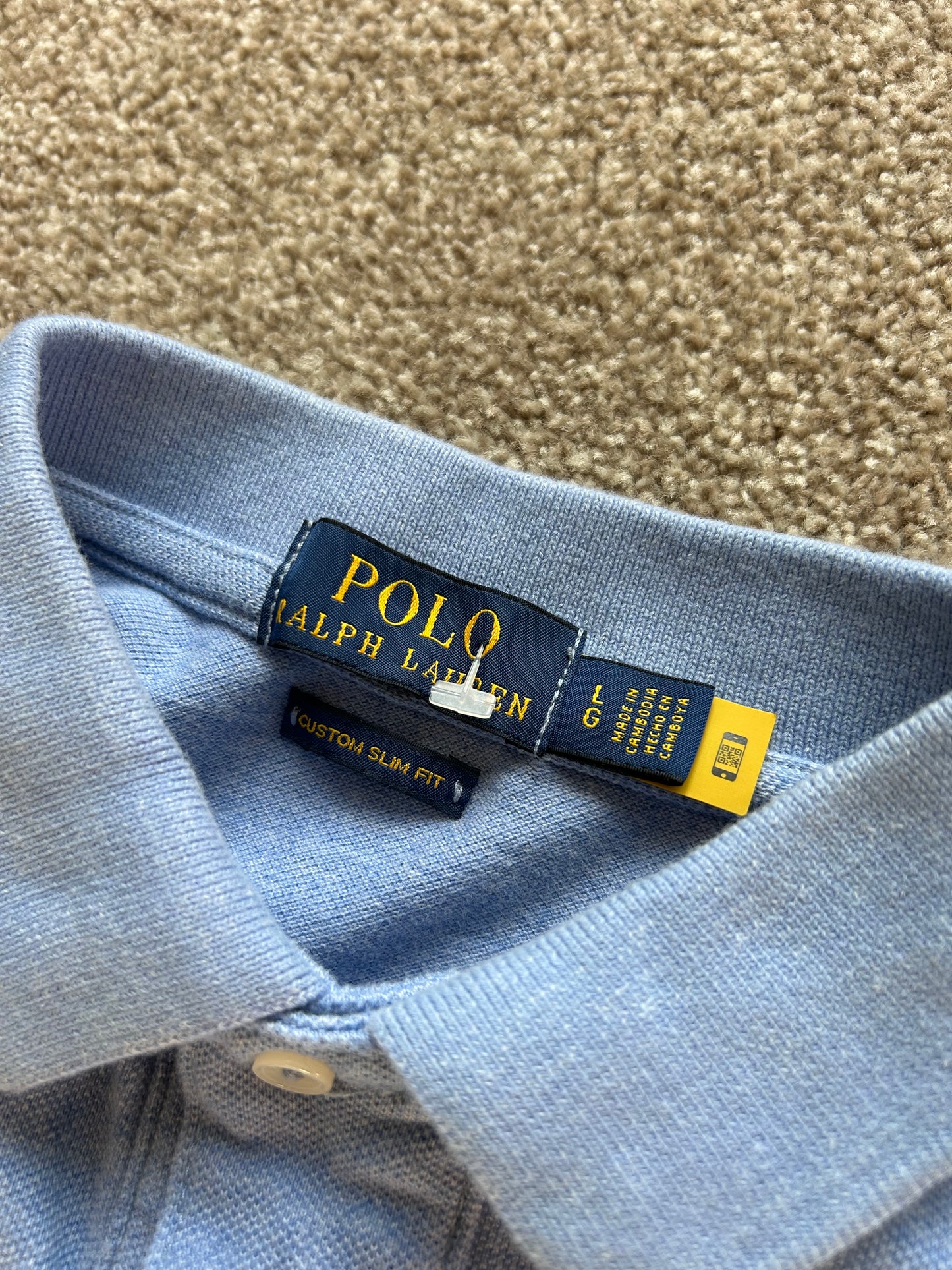 Polo Ralph Lauren
Blue Embroidered Motif Polo Shirt Large