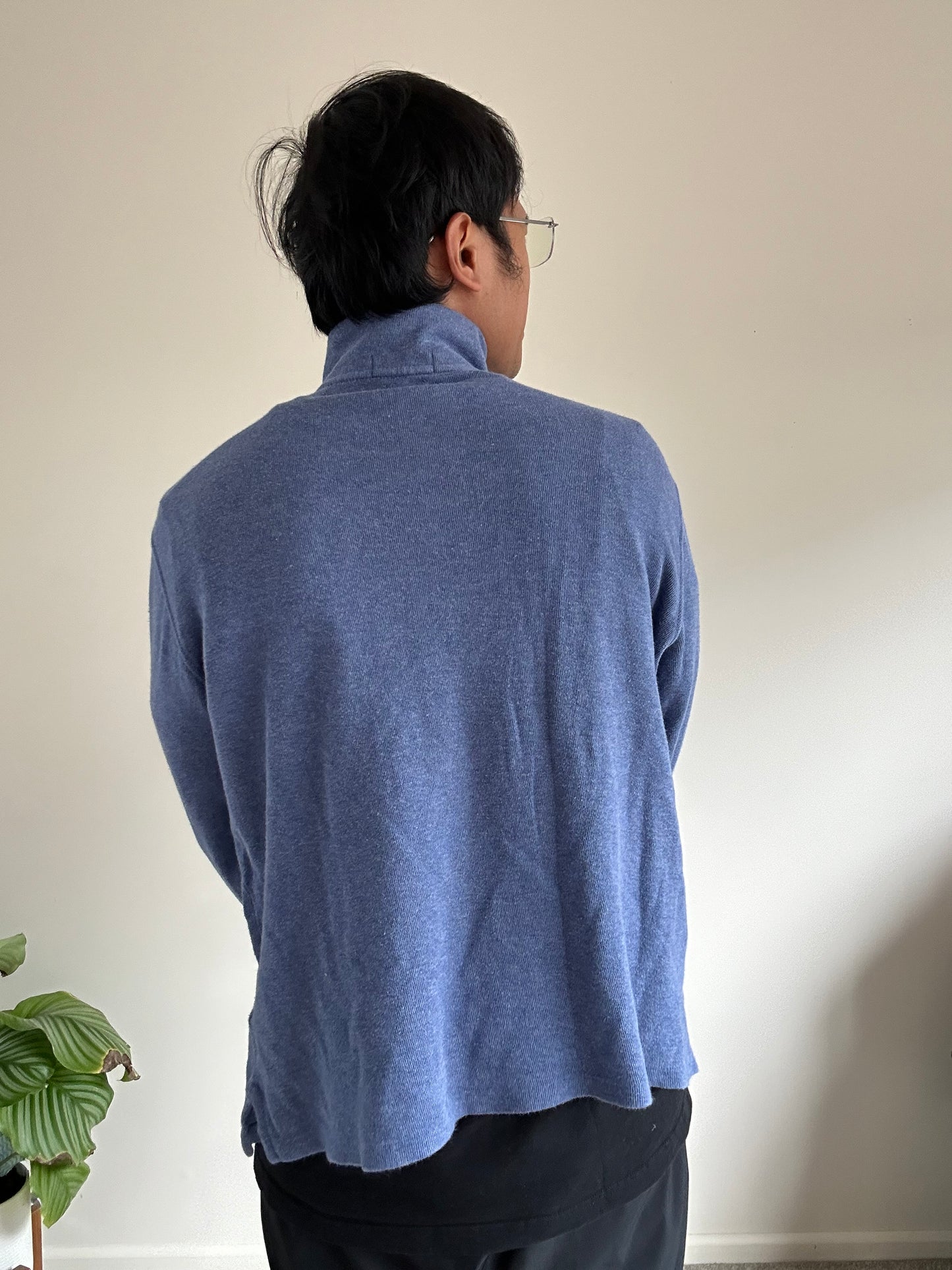 Ralph Lauren quarter zip long sleeve Blue Polo