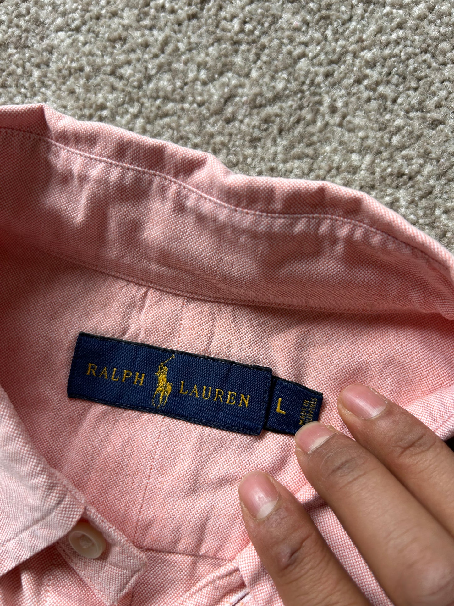 Ralph Lauren RL Oxford Short sleeve Peach L