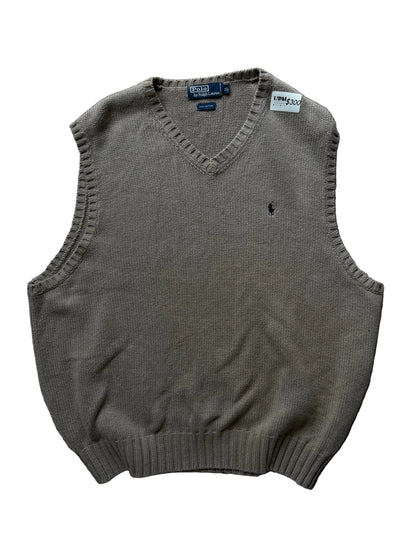 Ralph Lauren RL Knitted Vest XL Khaki Brown
