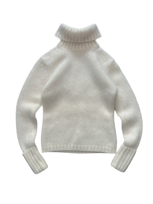 Glassons Turtle Neck White size 10 Small Soft Sweater