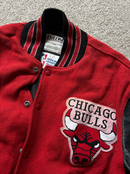 Vintage Chicago Bulls Varsity Jacket DeLong Tag Large NBA