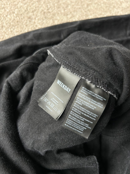 Weekday Relaxed Fit Denim Jacket Black Large