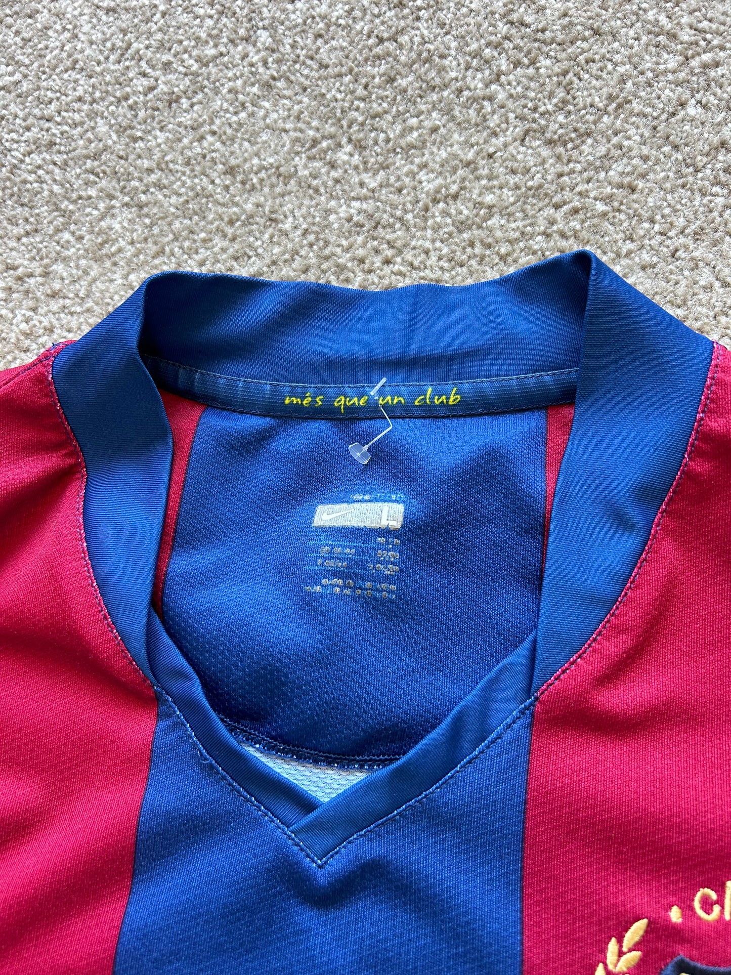 Nike FC Barcelona 2007-08 home shirt, a collectible item produced for the club's Camp Nou stadium 50th anniversary. Large