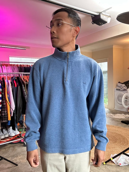 Alton Ave Sweat from the New Zealand heritage brand Rodd & Gunn Quarter Zip Blue Small