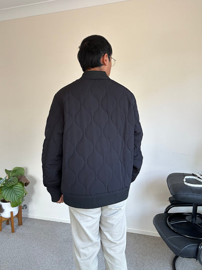 Absent black quilted bomber jacket XL