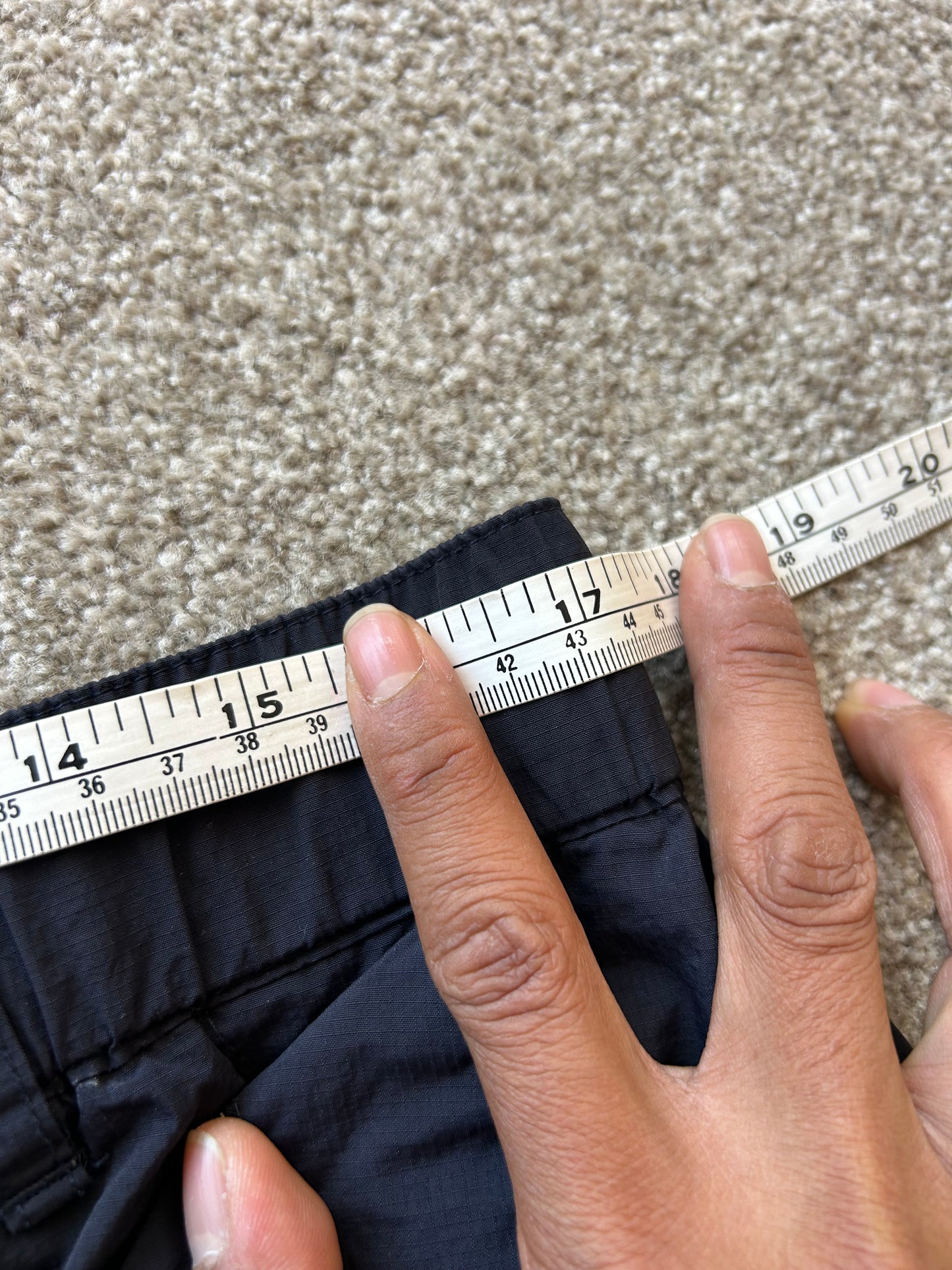 black extended waistband cargo pants in 100% Polyester Smoking Life