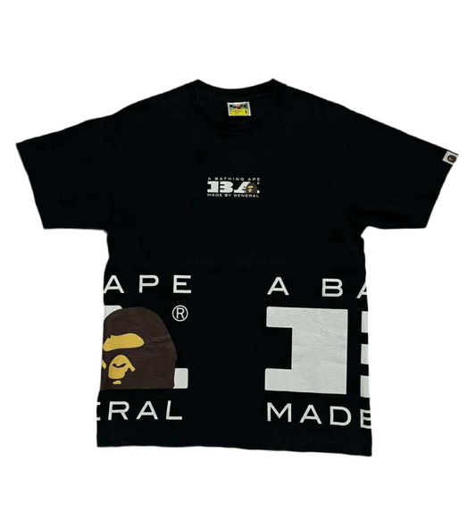 BAPE Tee Black Medium Box Logo All Over Print 9/10 Condition
