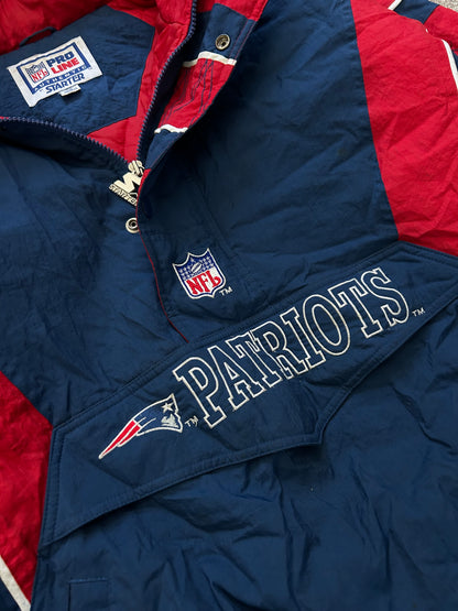 Vintage New England Patriots Pro Line Starter Jacket Size XL Blue Red
