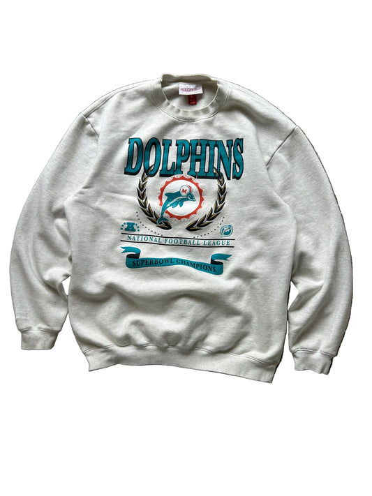 MITCHELL & NESS logo
MIAMI DOLPHINS NATIONAL CREWNECK XL Grey
