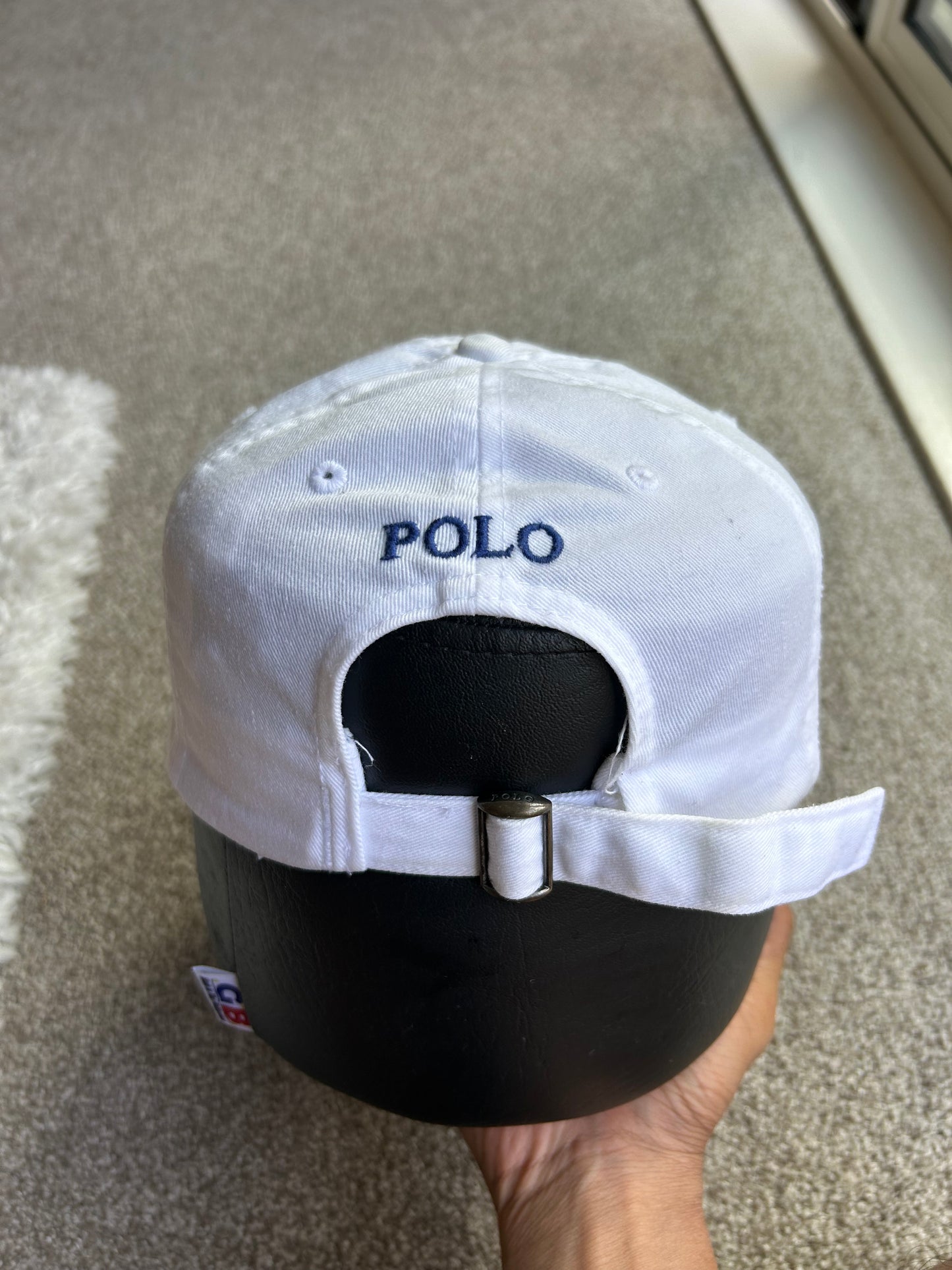Polo Ralph Lauren RL white cotton chino ball cap