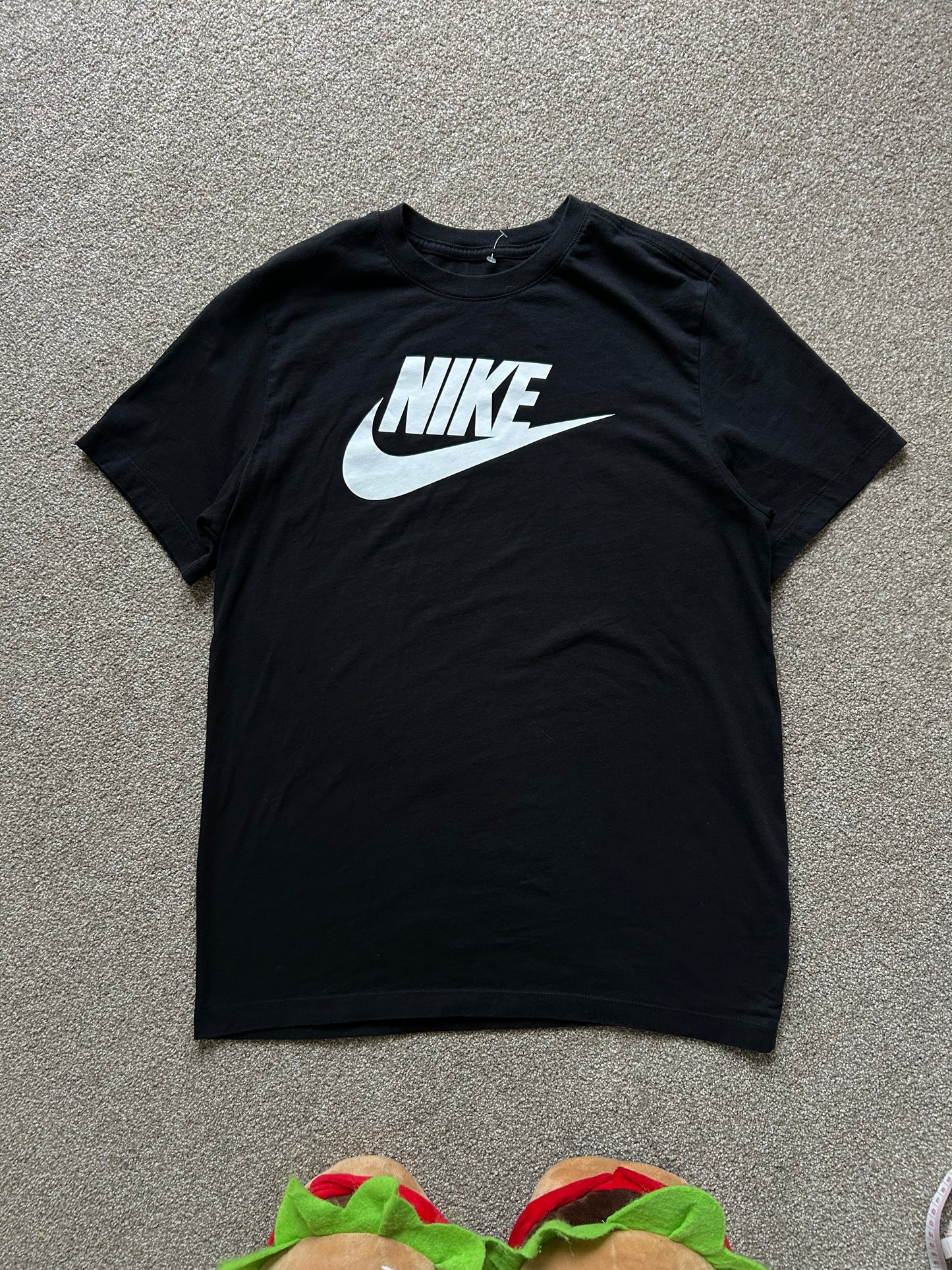 Nike Center Swoosh Black Athletic Fit Short Sleeve T-Shirt Mens Size Large
